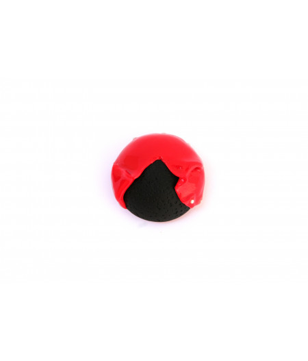 Candy-red-black-brooch